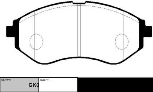 CTR GK0439 Колодки дисковые передние! Daewoo Kalos 1.2i/1.4i 02>