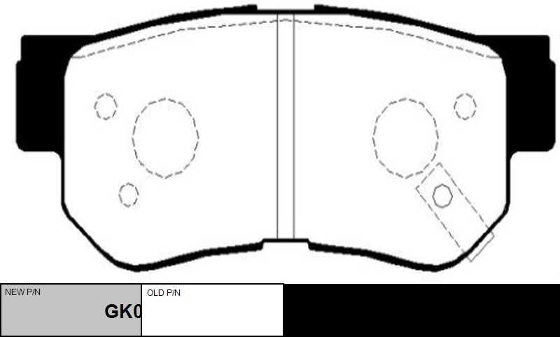 CTR GK0462 Колодки дисковые задние! KIA Magentis 01>, Hyundai Sonata 2.0i-2.7i 98-01