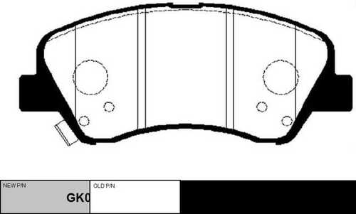 CTR GK0500 Колодки дисковые передние! Hyundai Solaris/Accent, KIA Rio all 11>