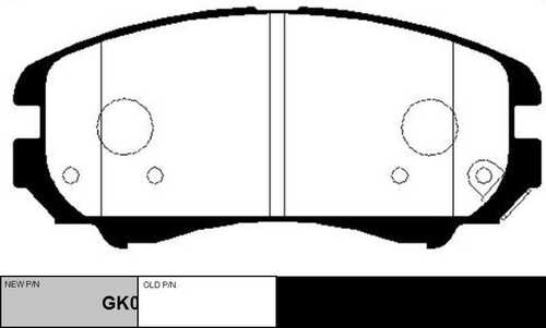 CTR GK0507 Колодки дисковые передние! HyundaiTucson/Coupe, KIA Sportage 1.6-2.7 02>
