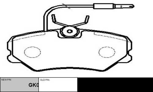 CTR GK0859 Колодки дисковые передние! Peugeot 405 1.4-1.9D 87-95