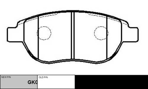 CTR GK0893 Колодки дисковые передние! Peugeot 307, Citroen Xsara 1.6-2.0/HDi 00>