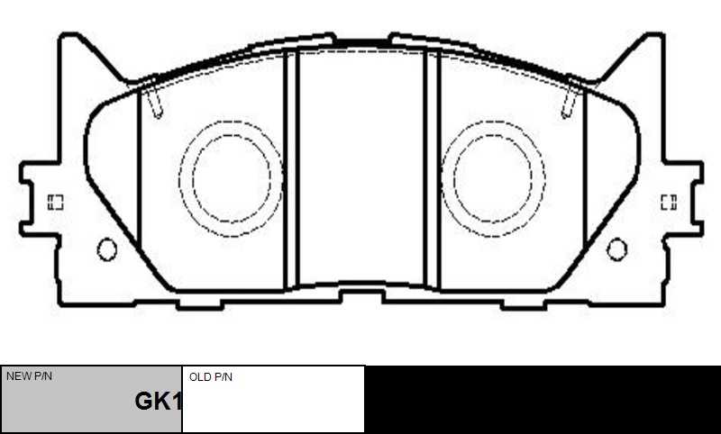 CTR GK1065 Колодки дисковые передние! Toyota Camry 2.4/3.5 V6 07>
