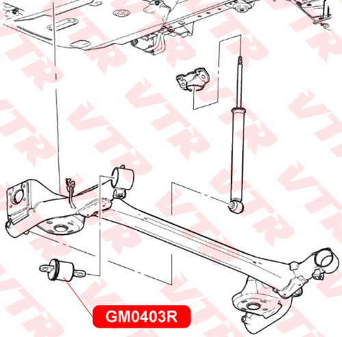 VTR GM0403R Сайлентблок балки задней подвески