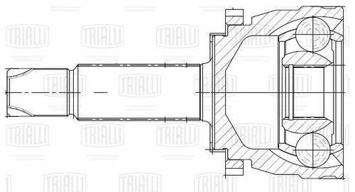 TRIALLI GO 0855 ШРУС наружный комплект! кольцо ABS, Perfecto Hyundai Solaris, KIA Rio 1.4i/1.6i 10>