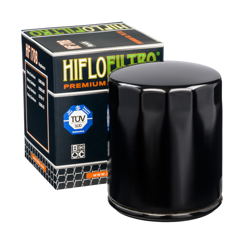 HIFLOFILTRO HF170B Фильтр масляный мотоцикла! black Harley Davidson XL-series/XR-series/FL-series/FX-series 84>