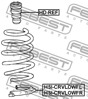 FEBEST HSI-CRVLOWFR Проставка пружины нижняя