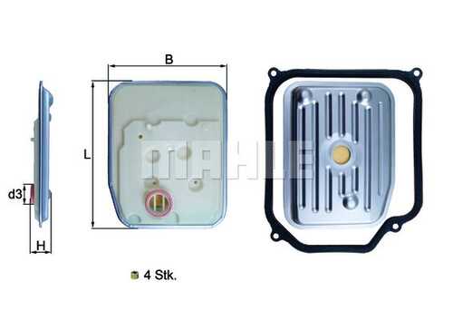 MAHLEKNECHT HX147KIT1 Фильтр АКПП! с прокладкой Audi 80/A3/A4/A6, VW Golf/Polo/Passat/T4/Sharan 88>