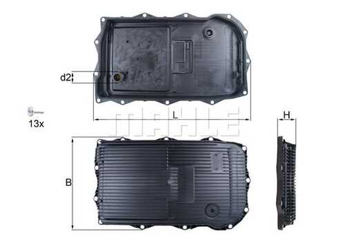 MAHLEKNECHT HX184KIT Поддон АКПП! с фильтром и прокладкой BMW F20/F21/F30/F31/F10/F11