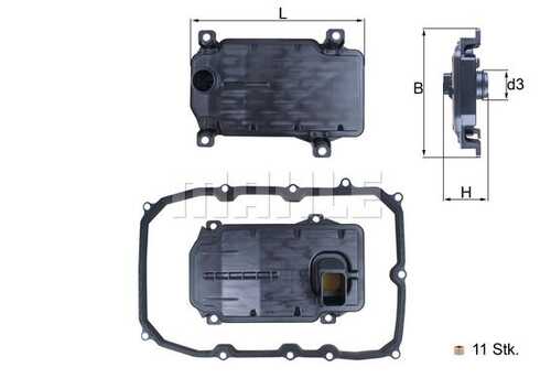 MAHLEKNECHT HX187KIT Фильтр АКПП! с прокладкой VW Touareg 11-15, Audi Q7 06-12, Porsche Cayenne 10>