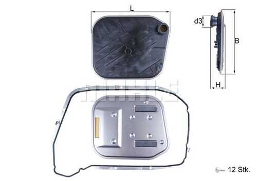 MAHLEKNECHT HX189KIT Фильтр АКПП! с прокладкой Audi Q5/A4/A5 2.0/3.0 08>/A8 3.0/4.2/6.3 10>