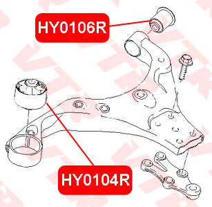 VTR HY0106R Сайлентблок рычага передней подвески, задний;С/блок