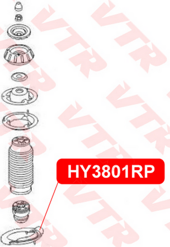 VTR HY3801RP Полиуретановая нижняя проставка пружины передней подвески