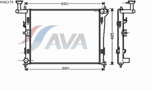 AVA HYA2179 Радиатор системы охлаждения! Hyundai nte/Elantra/i30 1.4-2.0 06>