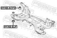 FEBEST HYABBJF Сайлентблок переднего подрамника! передний Hyundai Getz 02>