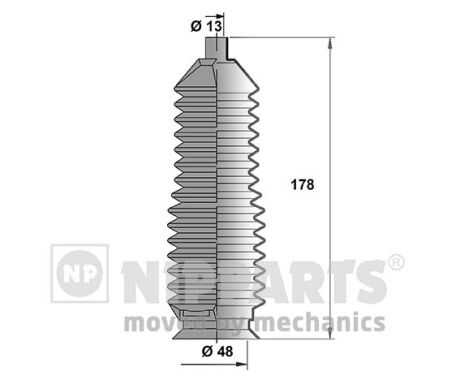 NIPPARTS J2843004 Пыльник рейки рулевой! с г/у Mazda 626 GE 92-97