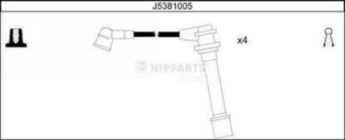 NIPPARTS J5381005 Комплект проводов! Nissan Almera/Primera 2.0i 16V 95>