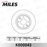 MILES K000043 Диск тормозной CITROEN C3/C4/C5 03>/BERL