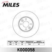 MILES K000058 Диск тормозной NISSAN MICRA 03-/NOTE 06-/RENAULT MEGANE 03-/CLIO 05- перед. вент.;Диск тормозной RENAULT LOGAN / MEGANE II / LADA LARGUS / NISSAN TIIDA #C11/MICRA 03-/NOTE 06- перед