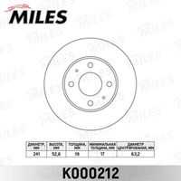 MILES K000212 Диск тормозной HYUNDAI ACCENT (LC) 00-06 передний вент. (TRW DF4496)