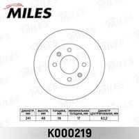 MILES K000219 Диск тормозной