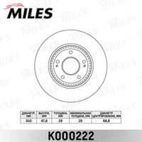 MILES K000222 Диск тормозной HYUNDAI CRETA 4WD / IX35/SONATA (NF)/KIA SPORTAGE передний вент. d=300мм. (TRW DF6108S