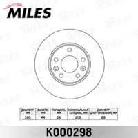 MILES K000298 Диск тормозной RENAULT DUSTER / FLUENCE / MEGANE III передний вент. d=280мм. (TRW DF6072)