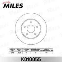 MILES K010055 Диск тормозной NISSAN PRIMERA (P12) 1.6-2.2D 02- задний