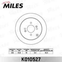 MILES K010527 Диск тормозной HYUNDAI ACCENT 05-/GETZ 02-/I20 08-/KIA RIO II 05- задний (TRW DF4803)