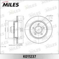 MILES K011237 Диск тормозной FORD FOCUS III 11-/C-MAX 10- задний (10702070/140519/0084278/1)