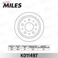 MILES K011497 Диск тормозной CITROEN JUMPER/FIAT DUCATO/PEUGEOT BOXER 06- задний D 300ММ. (10702070/120119