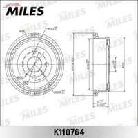 MILES K110764 Барабан тормозной