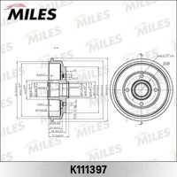 MILES K111397 Барабан тормозной