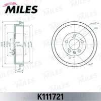 MILES K111721 Барабан тормозной VW POLO RUSSIA (10702070/310720/0175001/2)