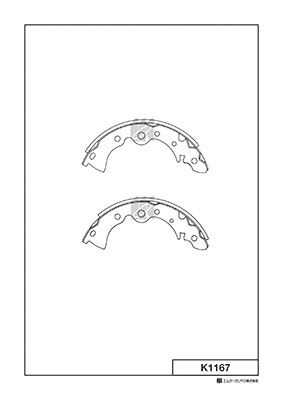 KASHIYAMA K 1167 -01 4144.00=465SBS колодки барабанные Nissan Bluebird 2.0D 84-90