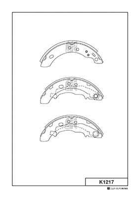 KASHIYAMA K 1217 -01 4394.00=543SBS колодки барабанные Nissan Micra 1.0i-1.5D 92>