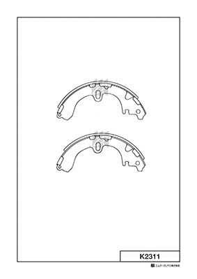 KASHIYAMA K2311 -01 4380.00=501SBS=391 100-SX=362377B=FSB321 колодки барабанныеtoyota Corolla 1.3-2.0D 87-02;Башмаки тормозные