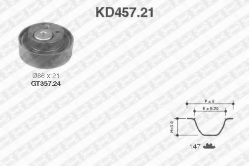 NTNSNR KD457.21 Комплект ремня ГРМ