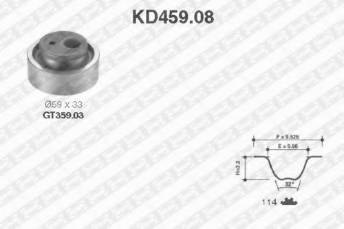 NTNSNR KD459.08 Комплект ремня ГРМ