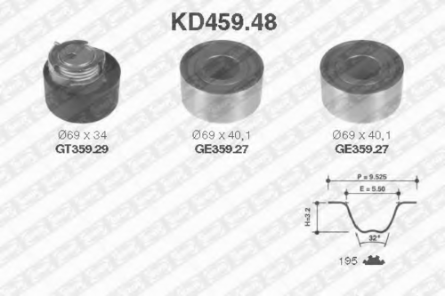 NTNSNR KD459.48 Комплект ремня ГРМ