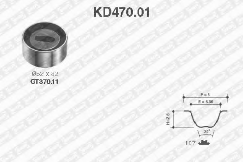 NTNSNR KD470.01 Рем. комплект ГРМ! Mazda 323 1.3/1.6/1.8 16V 89-01, Kia Shuma 1.5 16V 97-01