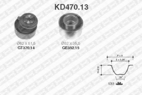 NTNSNR KD470.13 Рем. комплект ГРМ! Mazda 626/Premacy 1.8 94-02