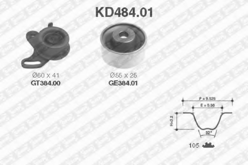 NTNSNR KD48401 Комплект ремня ГРМ