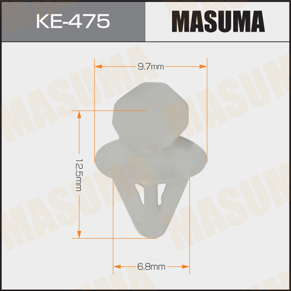 MASUMA KE-475 Клипса! Opel Astra-H/Astra-J/Corsa C/Insignia/Vectra-C/Zafira-B 04>