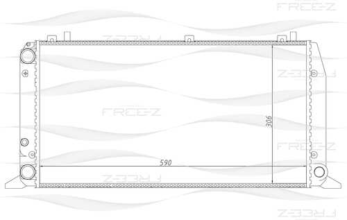 FREEZ KK0109 Радиатор! Audi 80 86>