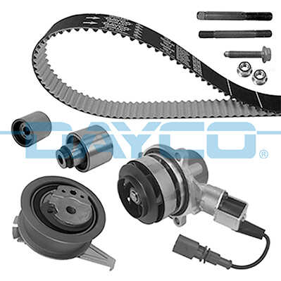 DAYCO KTBWP8841 Рем. комплект ГРМ с помпой! переключаемой Audi A3/A4/A6/Q3/Q5, VW Passat/Tiguan 1.6/2.0TDI 07>