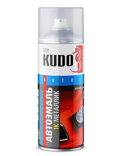 KUDO KU-42051 Эмаль! автомоб. ремонт. металлизированная 'Ford Focus Silver' (светло-серебрист) 520 мл.
