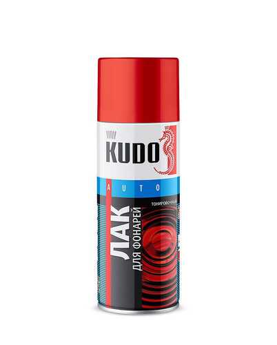 KUDO KU9022 Лак! для тонировки фар красный 520 мл