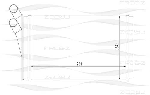 FREEZ KW0244 Радиатор отопителя! Audi 80/A4 86>