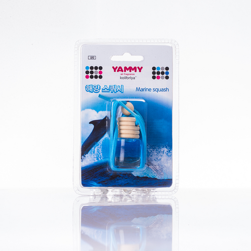 YAMMY L012 Ароматизатор! подвесной, бутылек, аромат 'Marine Squash' 4мл, корея